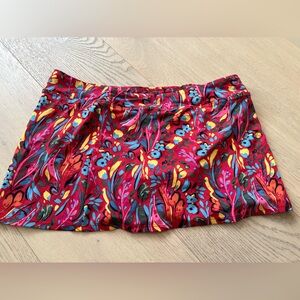 Garnet Hill Red Floral Swim Skirt - Size 12